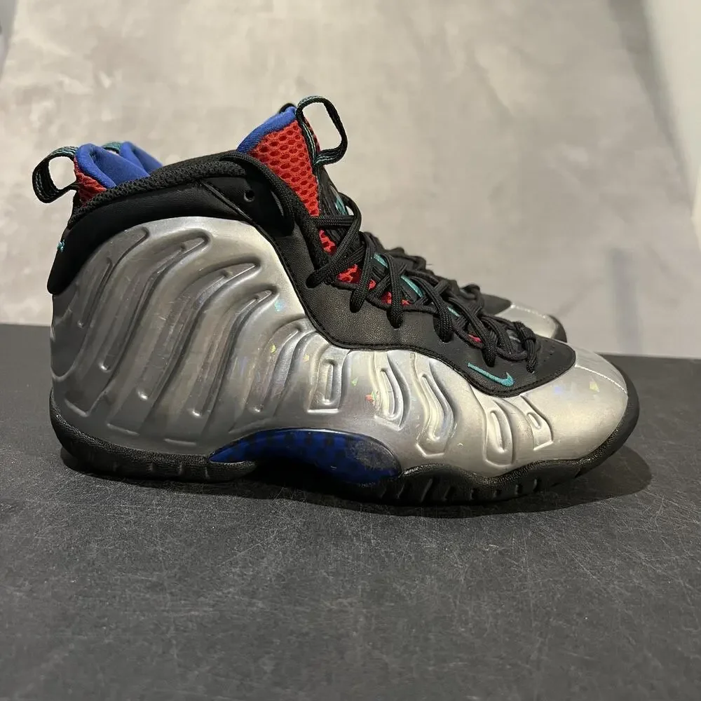 Nike Little Posite One All Star 2024 Shoes Youth 4Y Silver Foamposite FJ3303-001